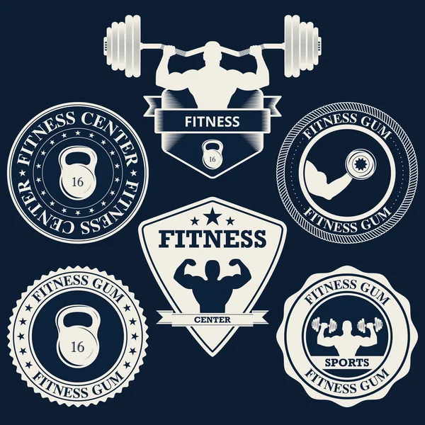 Vector illustration logos fitness center — Stock Vector