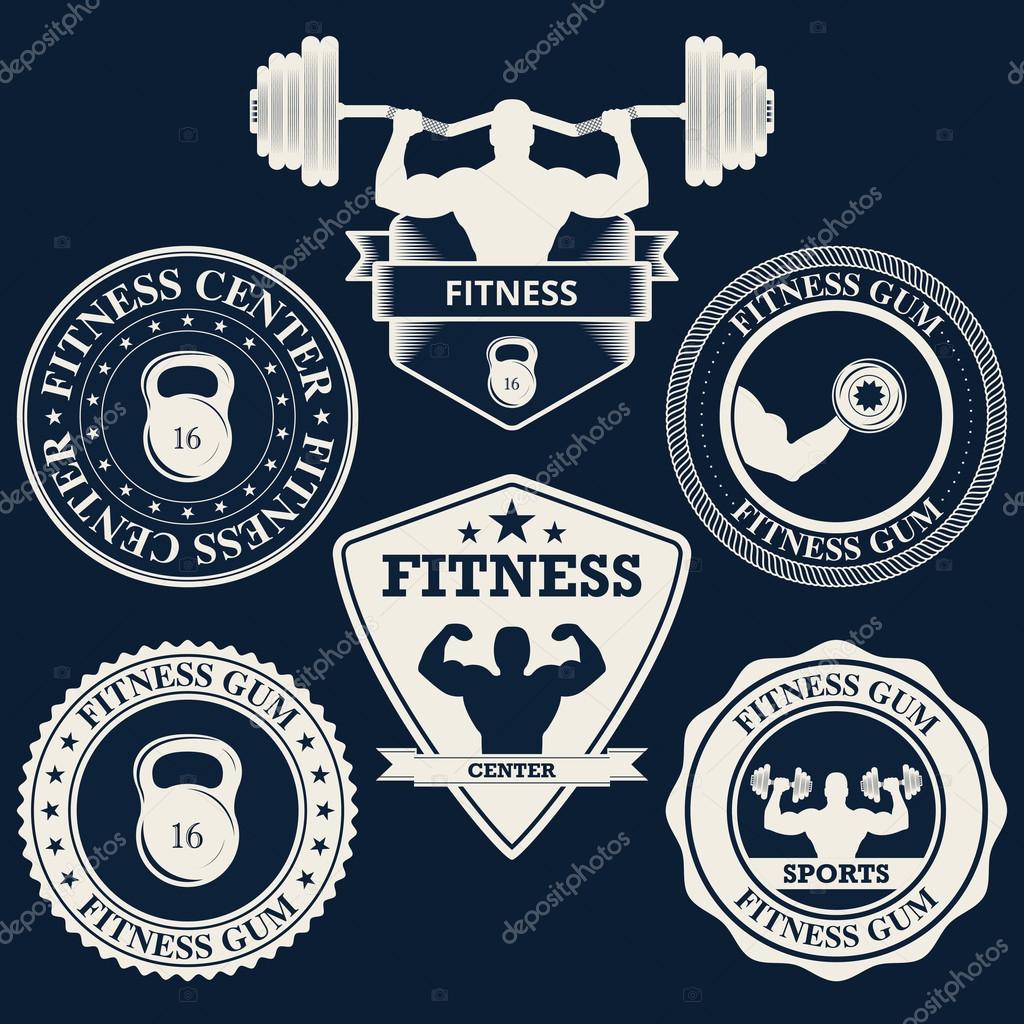 Vector illustration logos fitness center