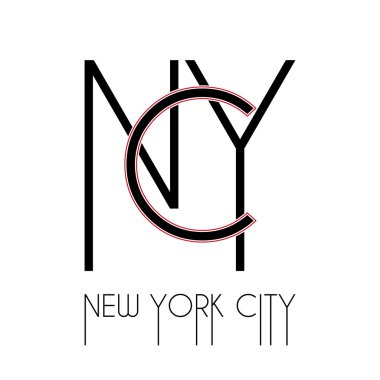 New York tipografi, t-shirt grafik. Vektör çizim
