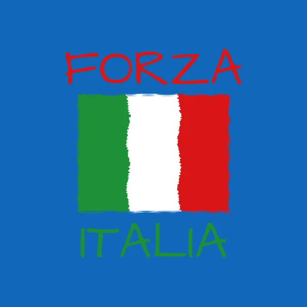 Forza italia tipografía, gráficos de camisetas. ilustración vectorial — Archivo Imágenes Vectoriales