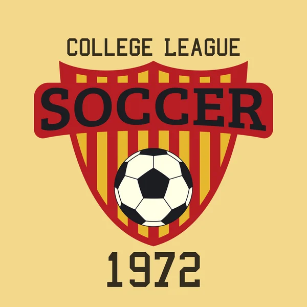 Ποδόσφαιρο τυπογραφία λογότυπο, t-shirt γραφικά. Vector εικονογράφηση — Διανυσματικό Αρχείο