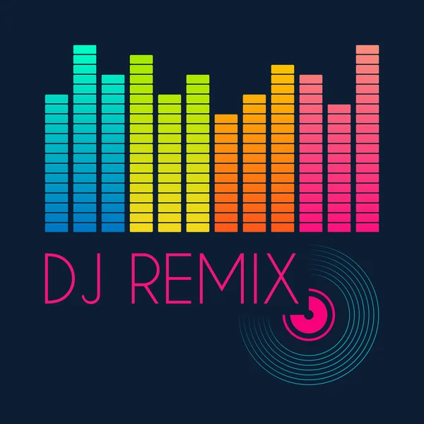 Dj remix typography, t-shirt graphics. vector illustration — Stock Vector