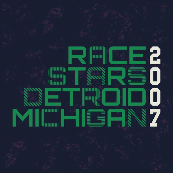 Race stars tipografia, grafica t-shirt. illustrazione vettoriale — Vettoriale Stock