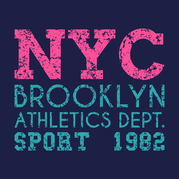 Typographie new-yorkaise, graphismes de t-shirts. Illustration vectorielle — Image vectorielle