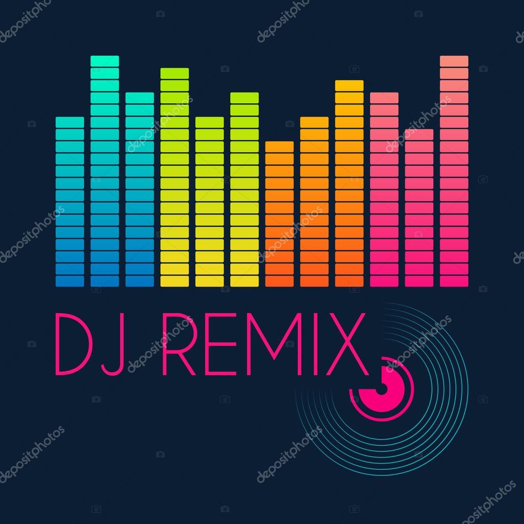 Dj remix typography, t-shirt vector illustration Stock