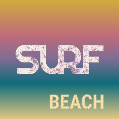 sörf tipografi, t-shirt grafik. Vektör çizim