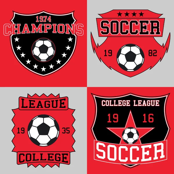 Soccer champion logo Royalty Free Vector Image