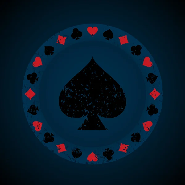 Poker tipografi, t-shirt grafik. Vektör çizim — Stok Vektör