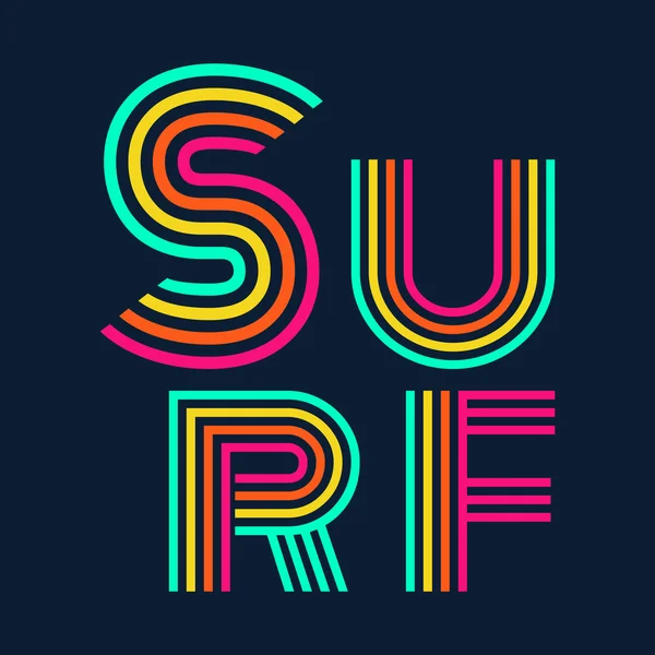 sörf tipografi, t-shirt grafik. Vektör çizim