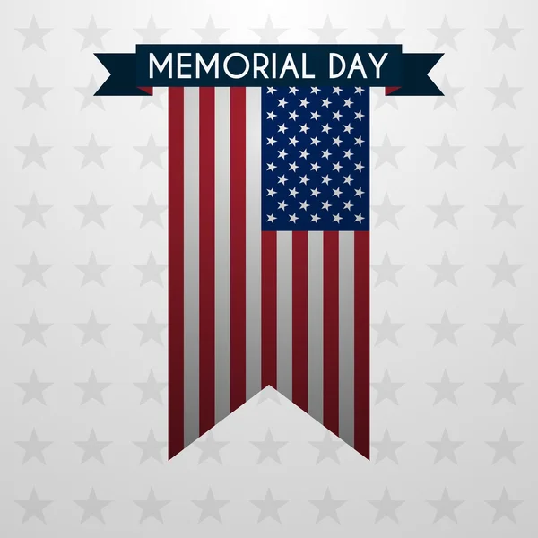 Vector illustration of memorial day — Stock Vector