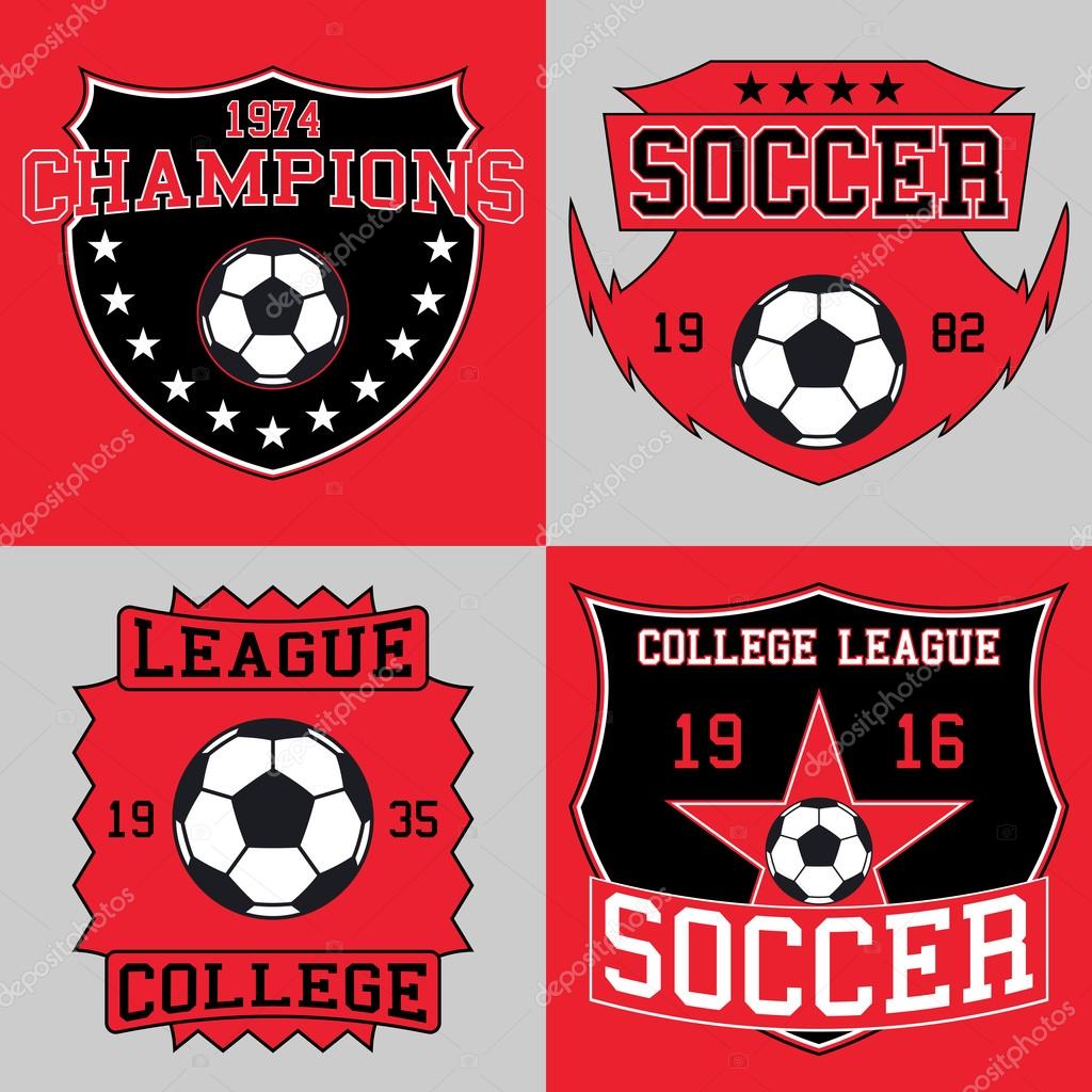 Soccer logo typography, t-shirt graphics. Vector illustration.