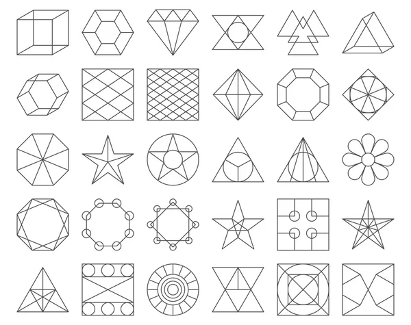 vektör trendy geometrik simgeler kümesi