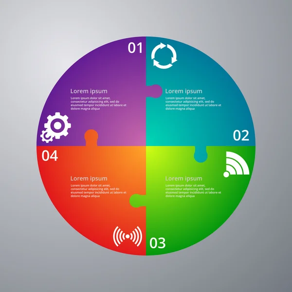 Modello di illustrazione vettoriale di infografica — Vettoriale Stock