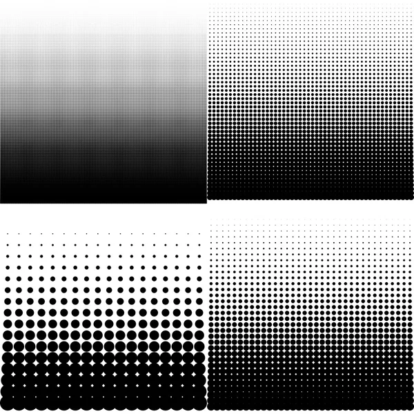 Vector illustration set of halftone — Stock Vector