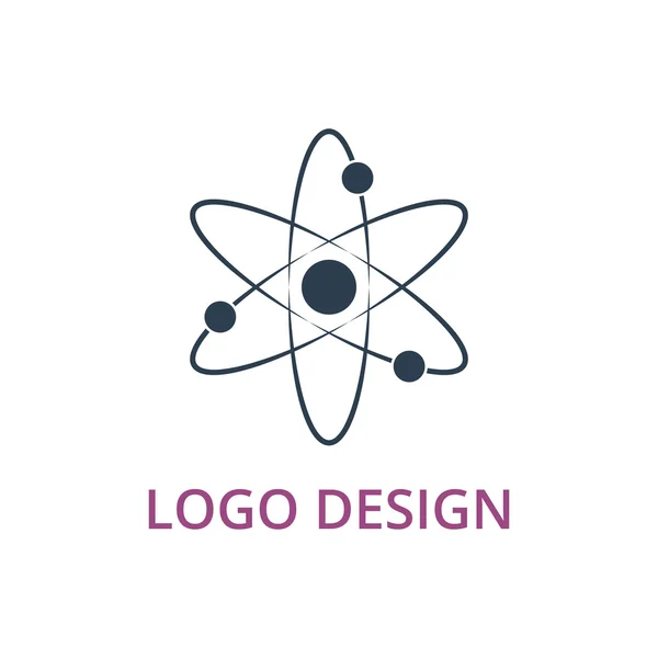 Vector illustration of an atom logo — Stock Vector