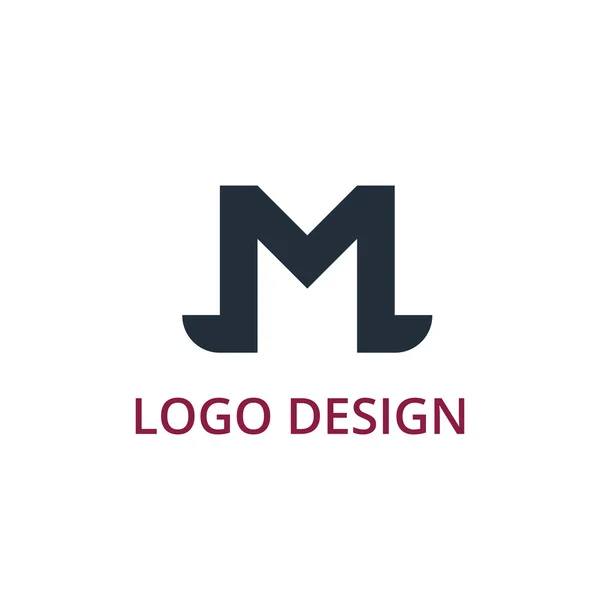 Ilustración vectorial letra logo m — Vector de stock