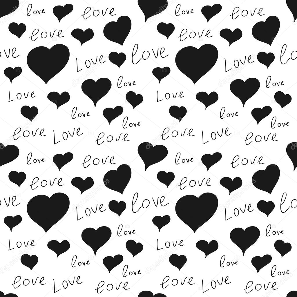 Vector illustration seamless pattern heart love