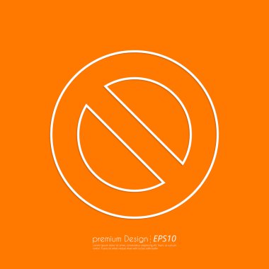 Stock Vector Linear icon prohibited. Flat design