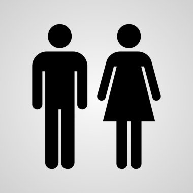 Stock Vector Linear icon male and female. Flat design