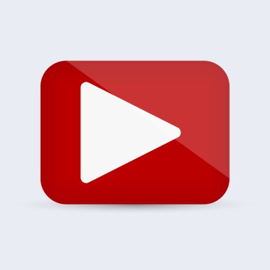 Vector illustration of button play. Flat design