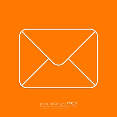 Stock Vector Linear icon mail . Flat design