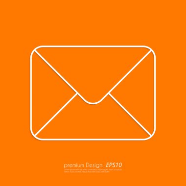 Stock Vector Linear icon mail . Flat design clipart