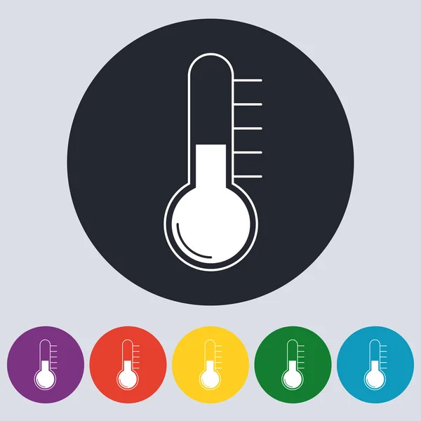 Stock Vector Linear icon thermometer. Flat design — Stockový vektor