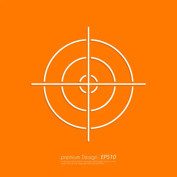 Stock Vector Linear icon target. Flat design — Stockový vektor