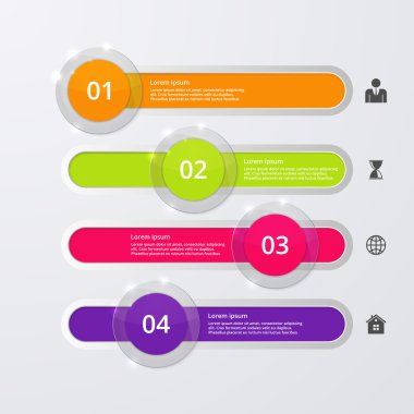 Vektör çizim infographics dört seçenekleri