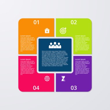 Vektör çizim infographics 4 seçenekleri
