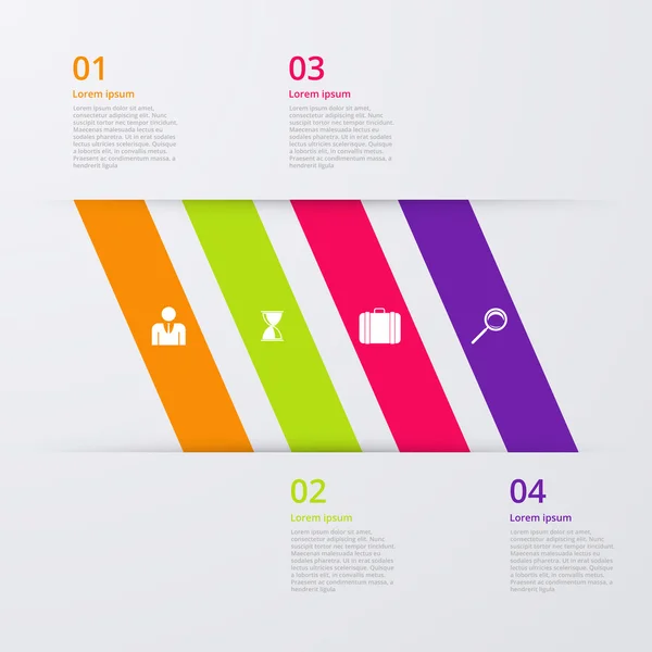 Vector illustratie infographics vier opties — Stockvector