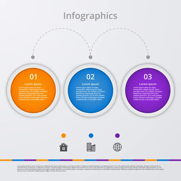 Vector illustratie infographics drie opties — Stockvector