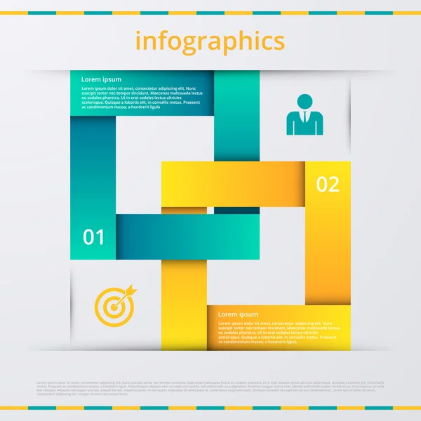 Illustration vectorielle infographie quatre options — Image vectorielle