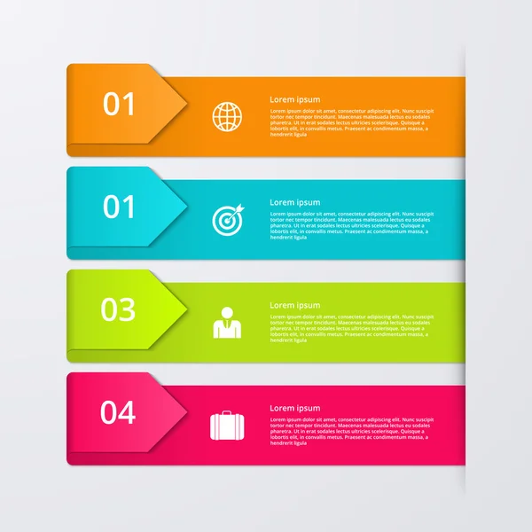 Vector illustration infographics four options — Stock Vector