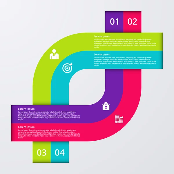 Vektor Illustration Infografik vier Optionen — Stockvektor