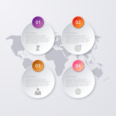 Daireler infographics vektör çizim