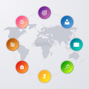 vektör çizim infographics sekiz seçenekleri