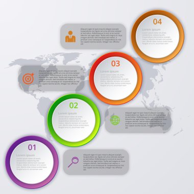 Vektör çizim infographics dört seçenekleri