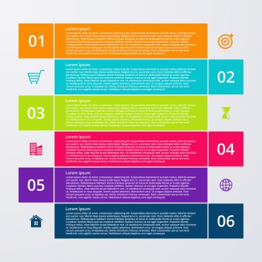 Vektör çizim infographics altı seçenekleri