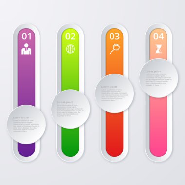 Vektör çizim infographics 4 seçenekleri