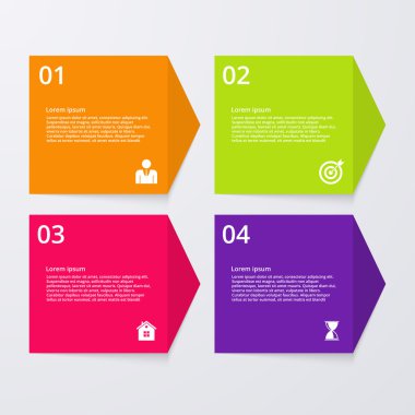 Vektör çizim infographics dört seçenekleri