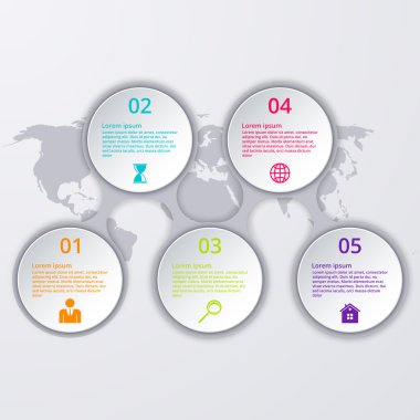 Vektör çizim infographics zaman çizelgesi daire