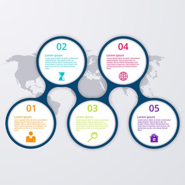 Vektör çizim infographics zaman çizelgesi daire