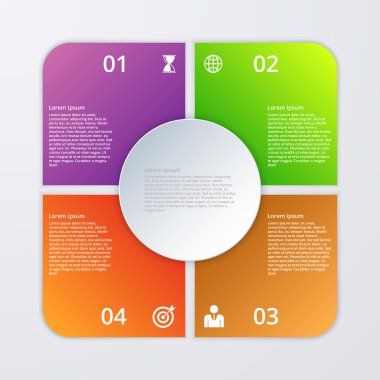 Vektör çizim infographics dört seçenekleri