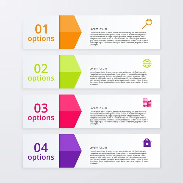 벡터 일러스트 레이 션 infographics 4 옵션 — 스톡 벡터