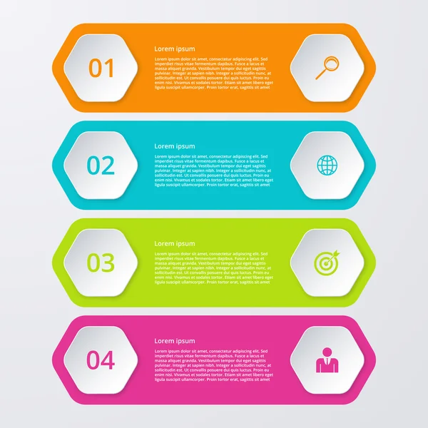 Illustrazione vettoriale infografica quattro opzioni — Vettoriale Stock