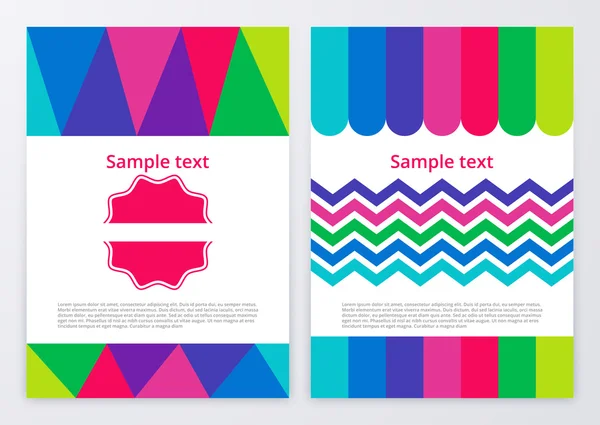 Ilustración vectorial de folletos a color — Vector de stock