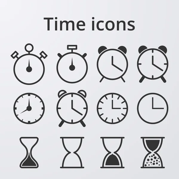 Stock Vector Reloj conjunto de iconos — Archivo Imágenes Vectoriales