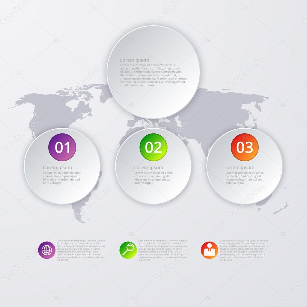 Vector illustration infographics three circles