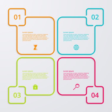 Vektör çizim infographics dört seçenekleri.